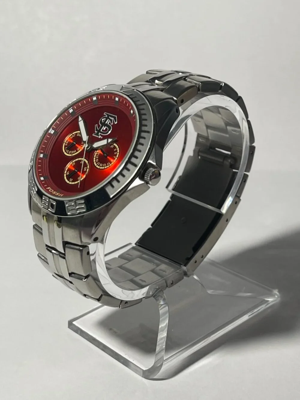 Florida State Seminoles NCAA Stainless-Steel Chronograph Watch by Fossil NEW